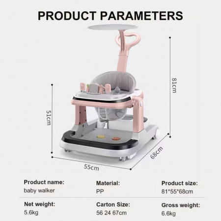 Premergator electric multifunctional pentru bebelusi cu telecomanda muzica, lumini 3 in 1 Reglabil Gri [9]