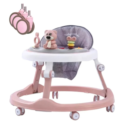Camera copilului - Premergator Roz Ursulet pentru Bebelusi – Pliabil si Reglabil Panou detasabil