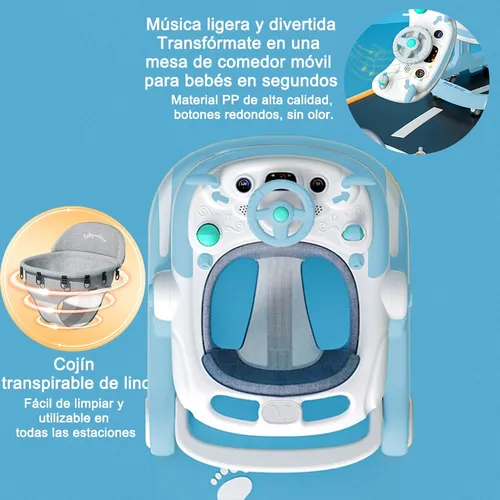 Premergator Transformabil Verde 3 in 1 Muzica Maner Impingere Reglabil pe Inaltime [6]