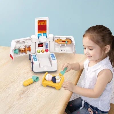 Jucarie interactiva Masinuta de Salvare Lumini si Sunete Ambulanta Hola Toys [2]