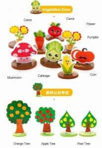 Joc puzzle 3D cu Animale din Lemn Ferma Animalelor [2]
