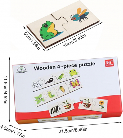 Puzzle asociere ciclul vietii 4 piese [2]