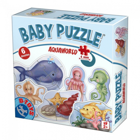 Jocuri puzzle( 2 ani +) - Puzzle baby – 6 Animale Acvatice