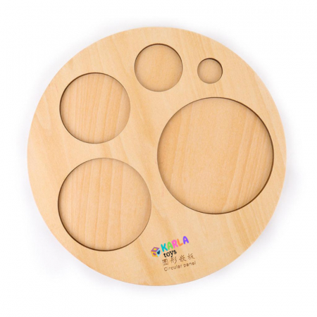 Puzzle cu Maner din Lemn Montessorii Culori [2]