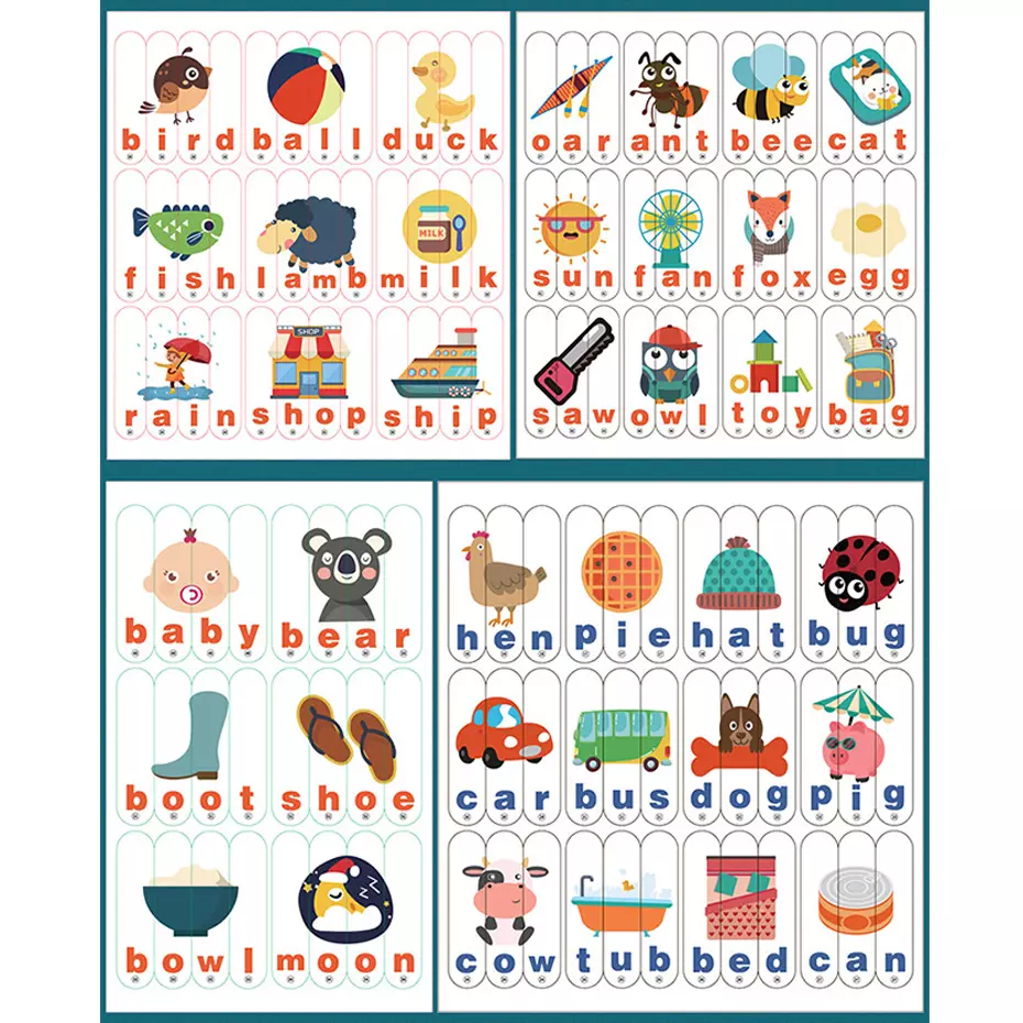 Set Puzzle betisoare creative cuvinte in engleza si imagini 54 de modele [6]