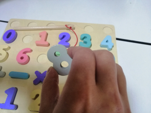 Puzzle din Lemn 3D Cifre si Joc de Pescuit  3D [3]