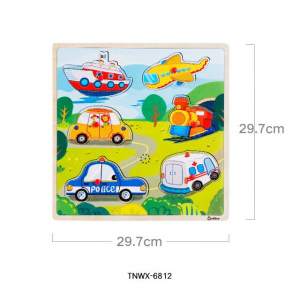 Puzzle din lemn cu sunete Animale - Vehicole - Animale jungla [1]