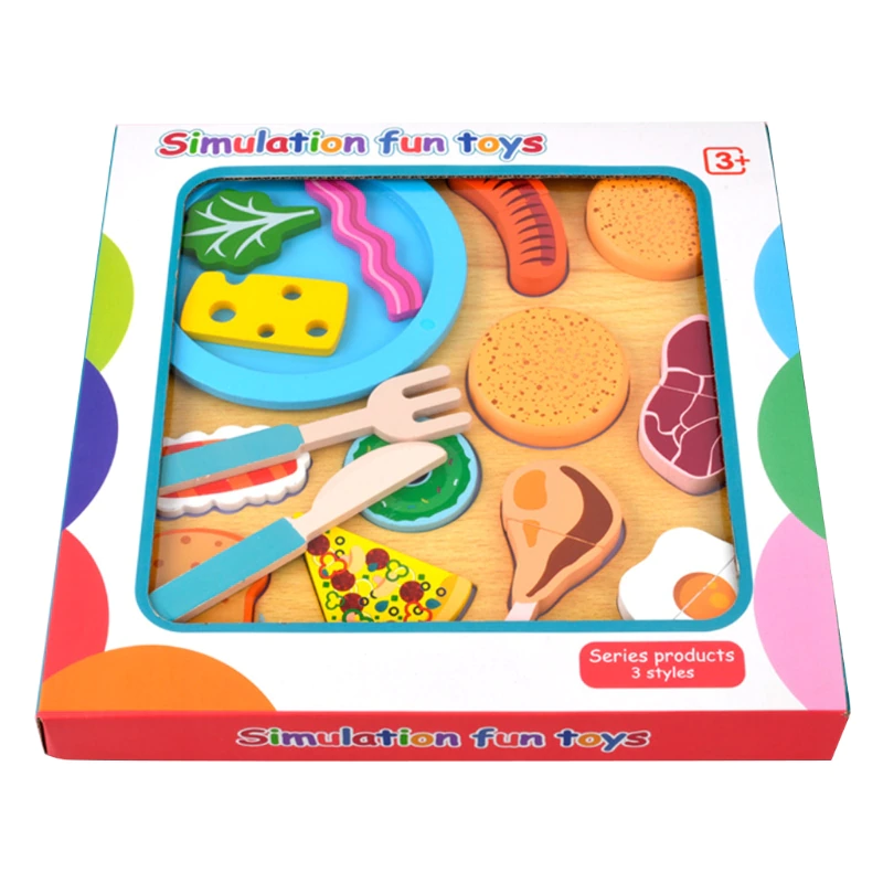 Bucatarii  de Jucarie(3 Ani+) - Puzzle din Lemn de Feliat Alimente