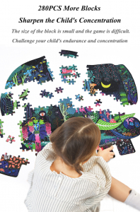 Puzzle educational Mare Elefant mozaic 280 piese Mideer [5]