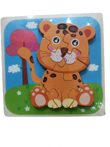 Jucarii din lemn si Montessori - Puzzle Lemn 3D Montessori - Animale