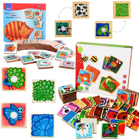Puzzle Lemn Potrivire Animale Joc Educativ Cognitiv Montessori [2]