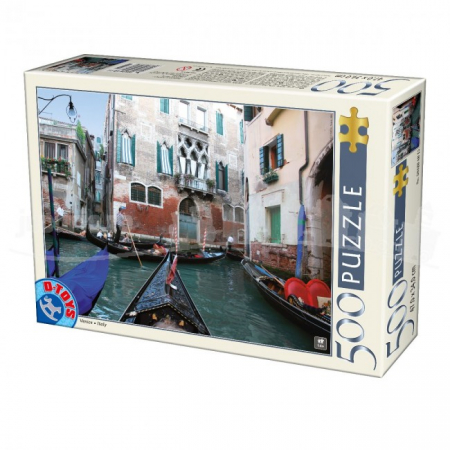 Jocuri creative (3 ani +) - Puzzle Gondole, Veneția, 500 piese