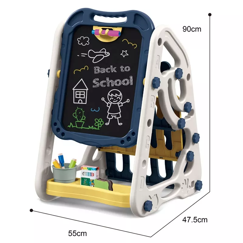 Mobilier si accesorii - Raft Organizator de Carti si Tabla de Desen pentru Copii cu Accesorii