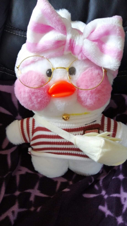 REDUCERI - Rata LALAFANFAN  de plus cu gentuta Duck Lalafanfan Kawaii Cafe