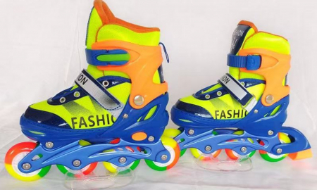 Rol reglabile copii 30-34 albastre cu roti silicon LED [1]