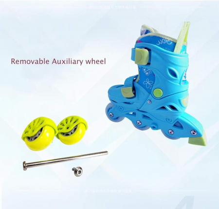 Role Copii Reglabile cu Roti Luminoase – Set Casca Genunchiere si Cotiere Roz 25-28 [3]