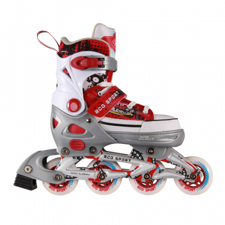Role Reglabile Sports RCO - Marimea 40-43, Alb, gri si rosu [1]