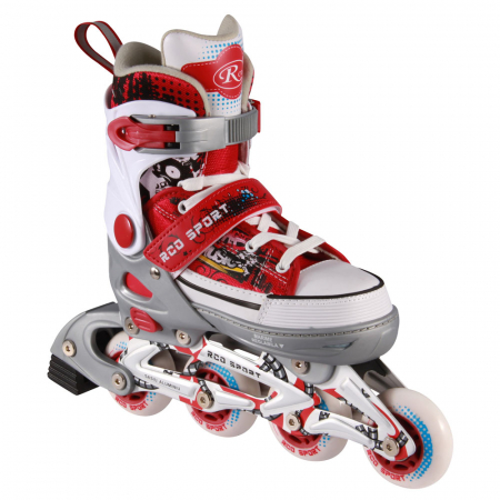 Role si echipament protectie role - Role Reglabile Sports RCO - Marimea 40-43, Alb, gri si rosu