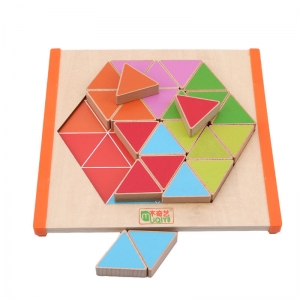 Joc Montessori Mozaic Hexagon din lemn educational [0]