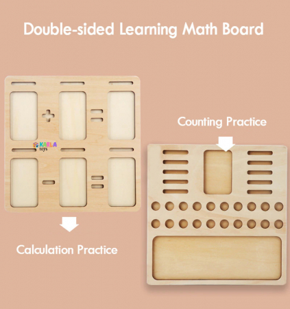 Joc Educativ din Lemn Montessori Matematica Tabla de Numarat [8]