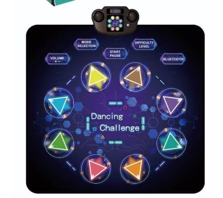 Jucarii - Saltea Dans Dancing Challenge Bluetooth Impermeabila, 90x95cm, 3-12 Ani