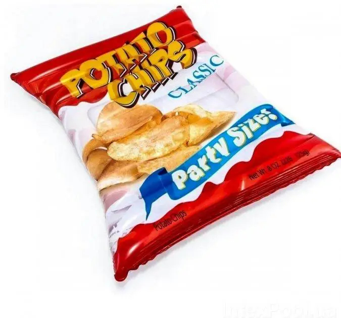 Piscine, Colace si Saltele gonflabile - Saltea Gonflabila in Forma de Potato Chips Intex