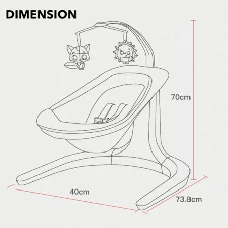 Scaun Balansoar Multifunctional Bebelusi cu Jucarii si Vibratii [4]