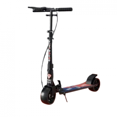 Scooter Trotineta Pliabila cu Lumina - Cadru Otel si Carbon 100 kg  Negru [1]