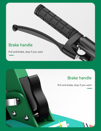Scooter Trotineta Pliabila cu Lumina - Cadru Otel si Carbon 100 kg  Verde Menta [7]