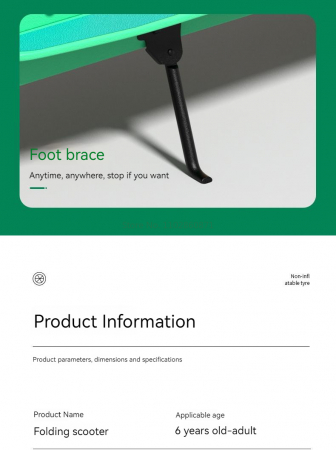 Scooter Trotineta Pliabila cu Lumina - Cadru Otel si Carbon 100 kg  Negru [3]