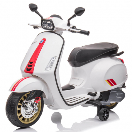 Masinute electrice copii - Scuter Electric pentru Copii Vespa 12V Motocicleta electrica Vespa
