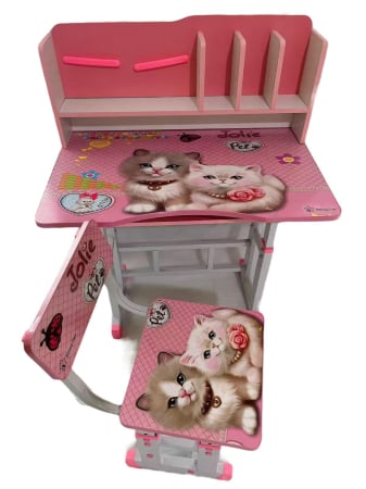 Camera copilului - Se Birou Multifunctional Reglabil Scaun Ergonomic pentru Copii Design Pisici