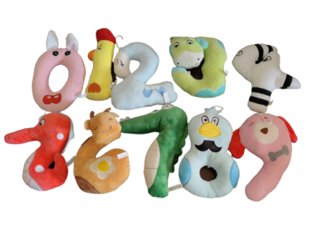 Set 10 Jucarii din PLus Numere in forma de animale [1]