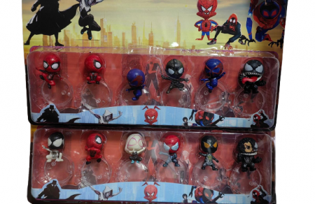 Figurine Desene Animate( 3 ani +) - Set 12 Figurine cu Paienjenel si Prieteni Spidey Amazing Friends