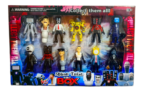 Figurine Desene Animate( 3 ani +) - Set 12 Figurine Skibidi Toilet