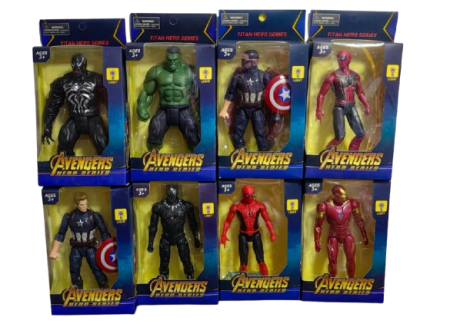 Figurine Desene Animate( 3 ani +) - Set 8 Figurine de Actiune Avengers Titan Hero Series