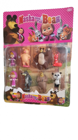 Figurine Desene Animate( 3 ani +) - Set 8 Figurine Masha si Ursul si Prietenii