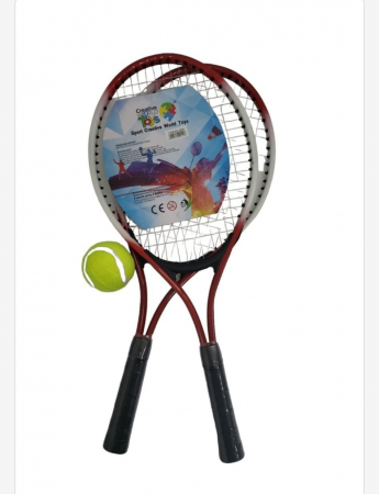 Jucării exterior - Set 2 Palete de Tenis pentru copii si Minge