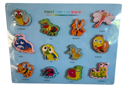Set 2 Puzzle din Lemn Incastru Animale Domestice si Insecte [1]