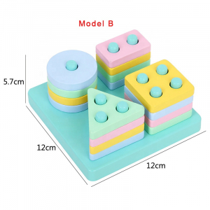 Set 2 Sortator Culori din Lemn Pastel 4 coloane [9]