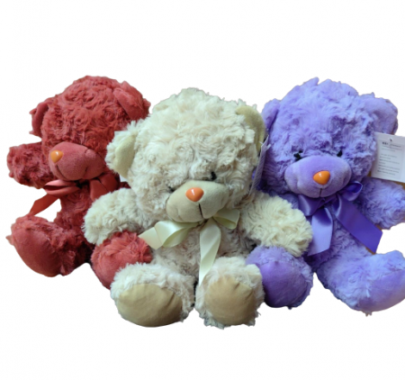 Jucarii din Plus - Mascote din Plus(3 ani +) - Set 3 Ursuleti din Plus 25 cm cu fundita