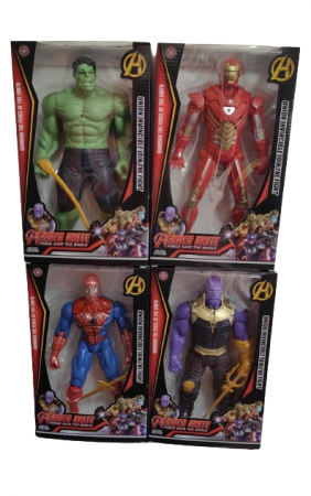 Figurine Desene Animate( 3 ani +) - Set 4 Figurine cu lumina Super Eroi Avengers