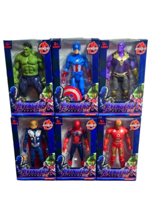 Figurine Desene Animate( 3 ani +) - Set 6 Figurine cu Lumină Super Eroi Avengers