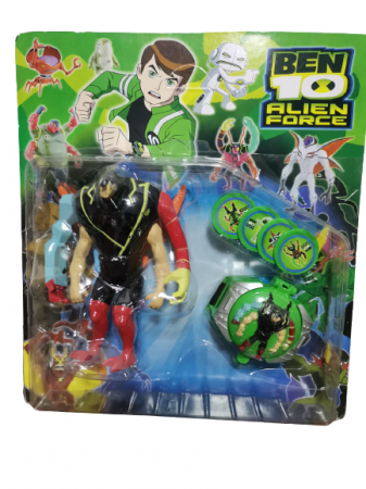 Jucarii Copii - Set Figurine Eroii Ben 10 cu Ceas Lansator