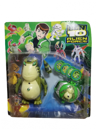 Jucarii desene animate( 3 ani +) - Set Figurine Eroii Ben 10 cu Ceas Lansator