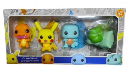 Figurine Desene Animate( 3 ani +) - Set 4 Figurine Pokemon cu Pikachu