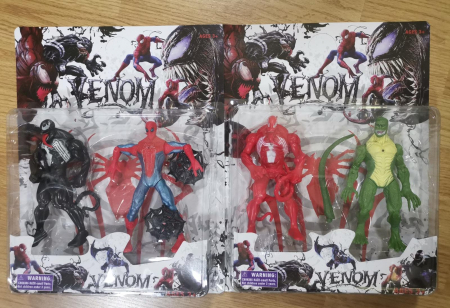 Figurine Desene Animate( 3 ani +) - Set 4 Figurine Venom si Spiderman cu Raufacatori