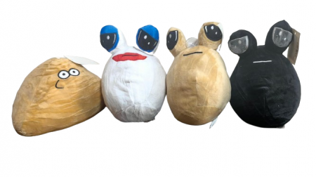 Jucarii din Plus - Mascote din Plus(3 ani +) - Set 4 Jucarii din Plus Alien Pou - Alien Sad Pou Jucarie de Plus 25 cm