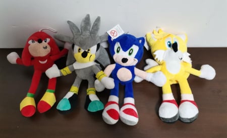 Jucarii desene animate( 3 ani +) - Set 5 plusuri Sonic si Preteni - Set plusuri Sonic Hedgehog