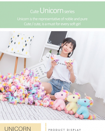 Set 4 Unicorni din plus cu ochi sclipitori [3]